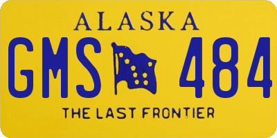 AK license plate GMS484