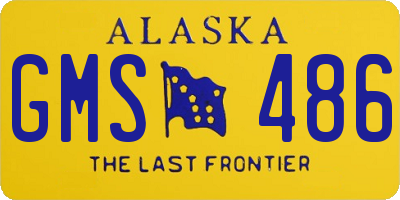 AK license plate GMS486
