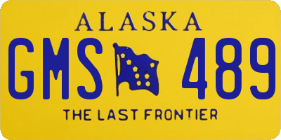 AK license plate GMS489