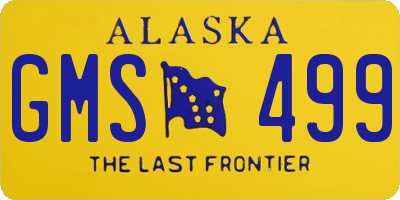 AK license plate GMS499