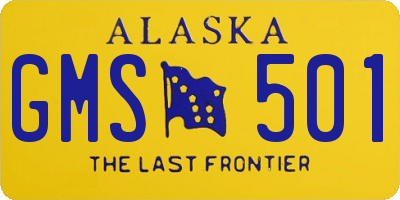 AK license plate GMS501