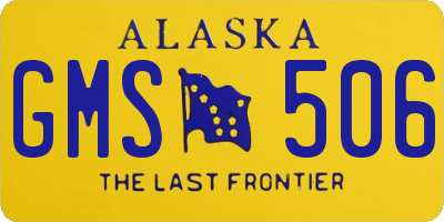 AK license plate GMS506
