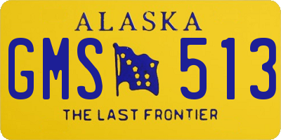 AK license plate GMS513