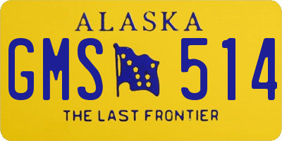 AK license plate GMS514