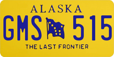 AK license plate GMS515