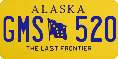 AK license plate GMS520