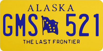AK license plate GMS521