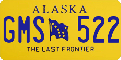 AK license plate GMS522