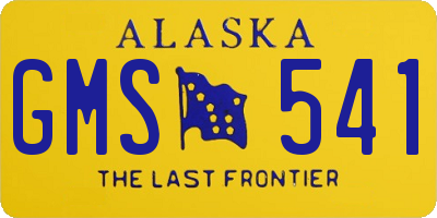 AK license plate GMS541