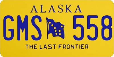 AK license plate GMS558