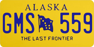 AK license plate GMS559