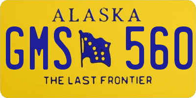 AK license plate GMS560