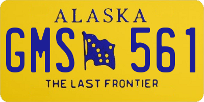 AK license plate GMS561