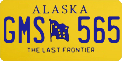 AK license plate GMS565
