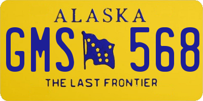 AK license plate GMS568