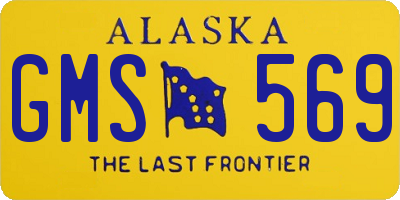 AK license plate GMS569