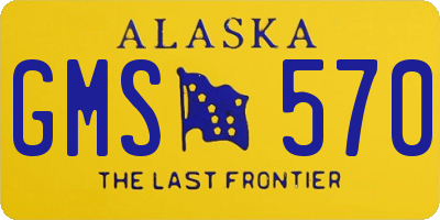 AK license plate GMS570
