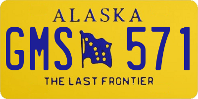 AK license plate GMS571