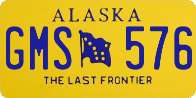 AK license plate GMS576