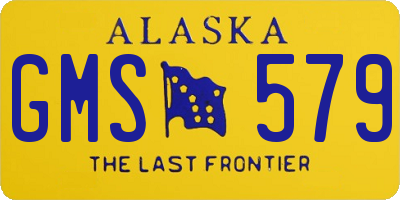 AK license plate GMS579