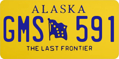 AK license plate GMS591