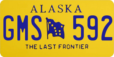 AK license plate GMS592