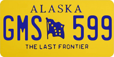 AK license plate GMS599