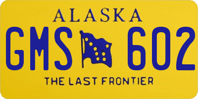 AK license plate GMS602