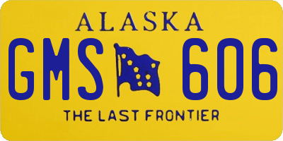 AK license plate GMS606