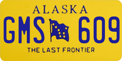 AK license plate GMS609