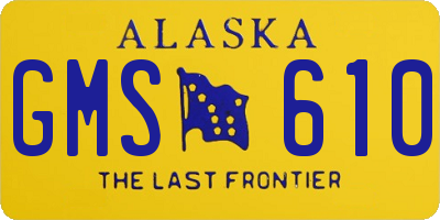 AK license plate GMS610
