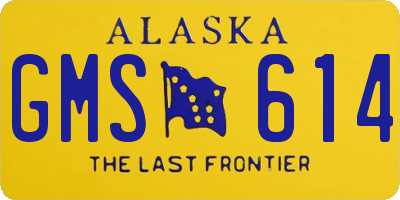 AK license plate GMS614
