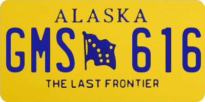 AK license plate GMS616