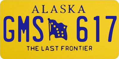 AK license plate GMS617