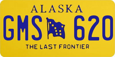 AK license plate GMS620