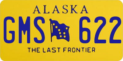 AK license plate GMS622