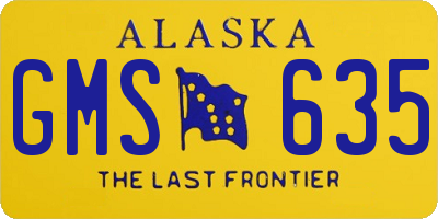 AK license plate GMS635