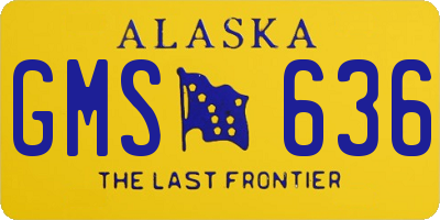 AK license plate GMS636