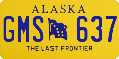 AK license plate GMS637