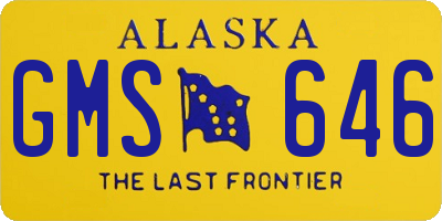 AK license plate GMS646