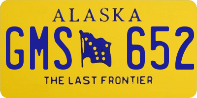 AK license plate GMS652