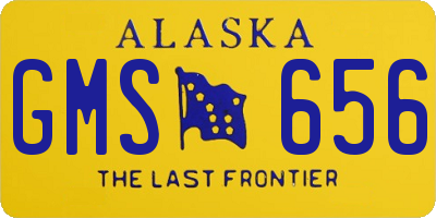 AK license plate GMS656