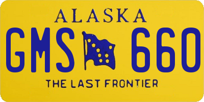 AK license plate GMS660