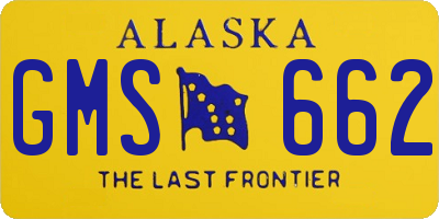 AK license plate GMS662