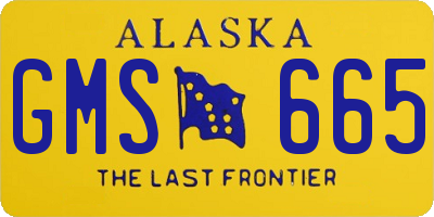 AK license plate GMS665