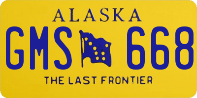 AK license plate GMS668