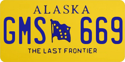 AK license plate GMS669