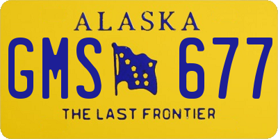AK license plate GMS677