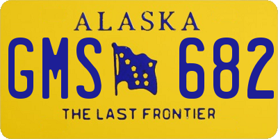 AK license plate GMS682