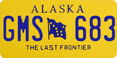 AK license plate GMS683